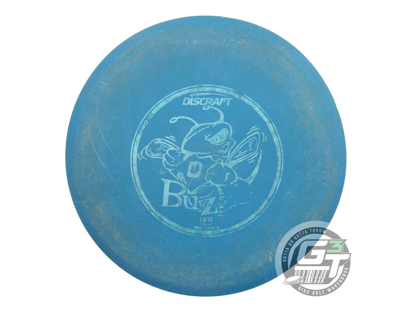 USED Discraft Pro D Buzzz 167g Blue Teal Shatter Foil Midrange Golf Disc