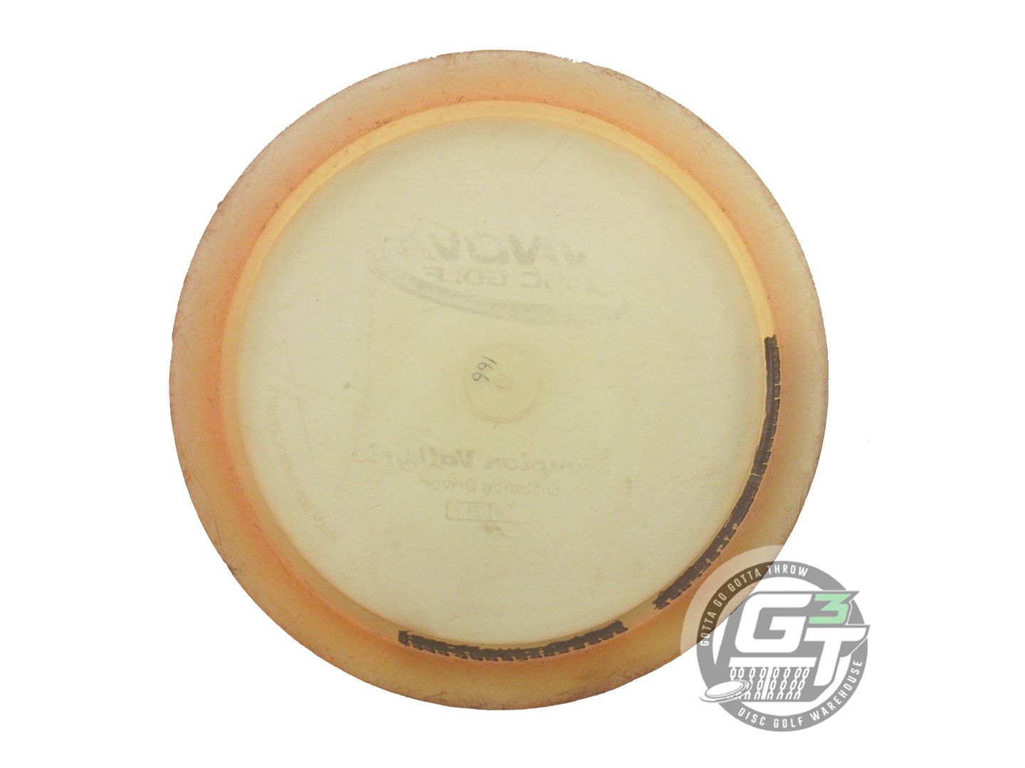 USED Innova Champion Valkyrie 166g Peach Wiped Stamp Distance Driver Golf Disc