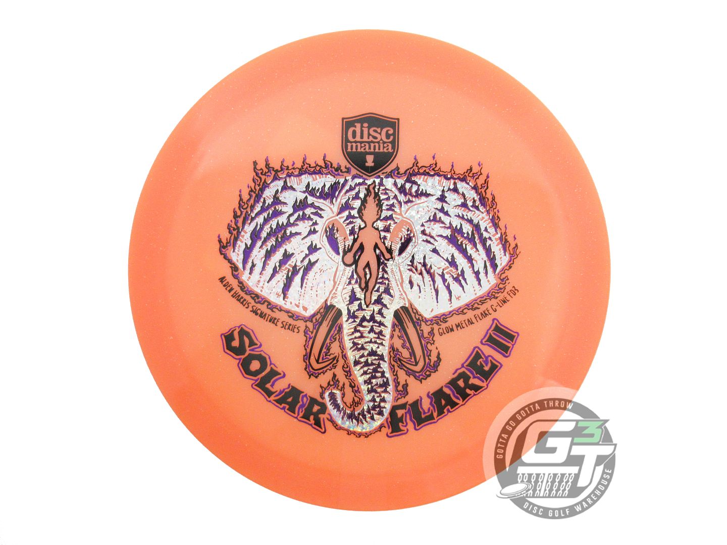 Discmania Limited Edition 2025 Signature Alden Harris Solar Flare II Glow Metal Flake C-Line FD3 Fairway Driver Golf Disc (Individually Listed)