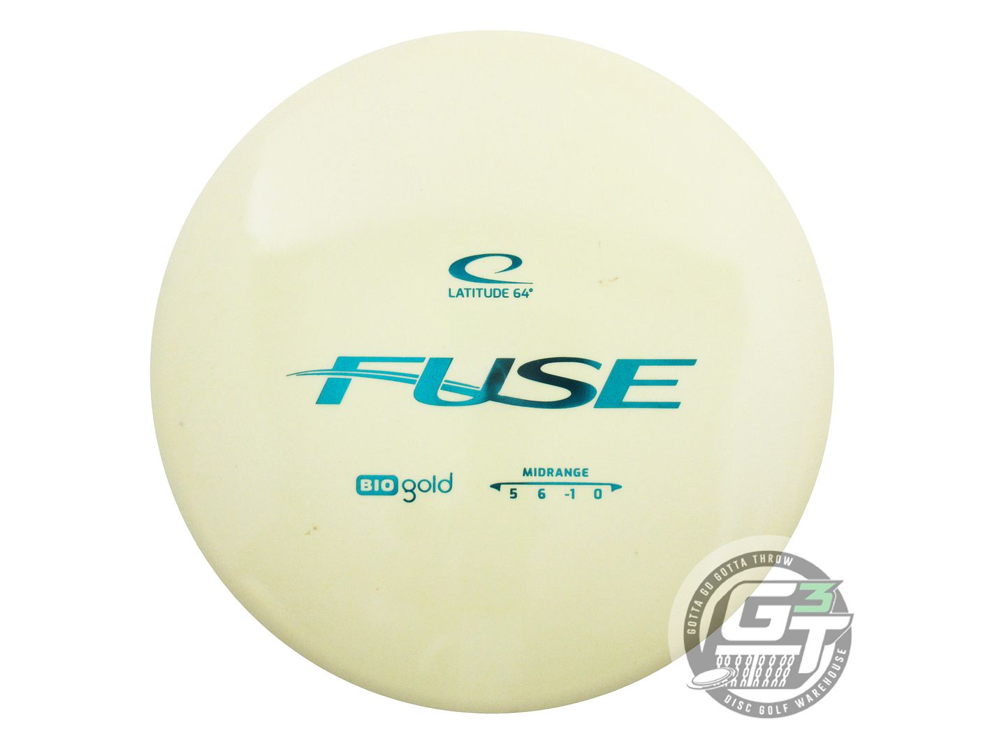 USED Latitude 64 BioGold Fuse 177g Yellow Teal Foil Midrange Golf Disc
