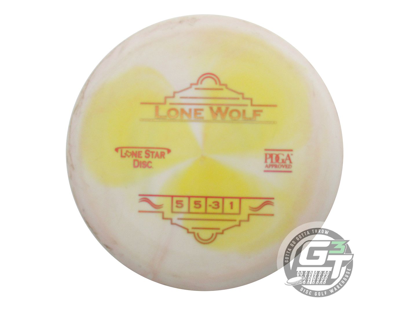 USED Lone Star Alpha Lone Wolf 178g Pink-Yellow Sunset Foil Midrange Golf Disc