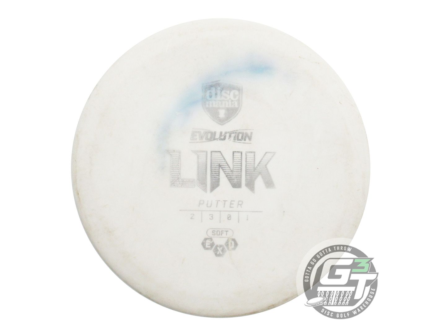 USED DiscMania EXO Soft Link 176g White Silver Foil Putter Golf Disc