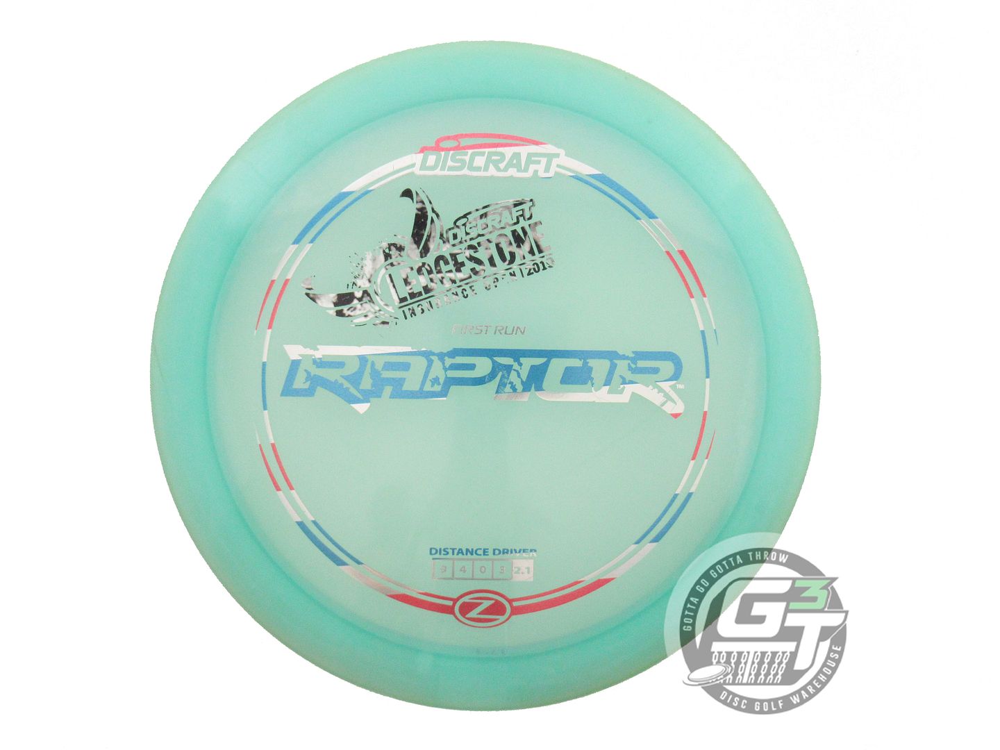 USED Discraft FIRST RUN Z Raptor 174g Seafoam Stripe Foil Distance Driver Disc