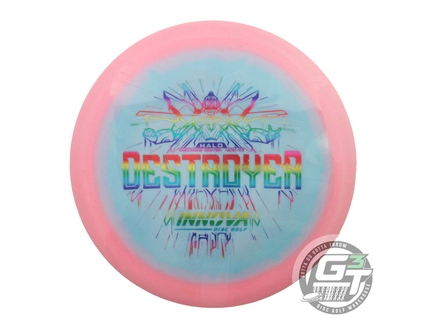 USED Innova Halo Star Destroyer 175g Pink-Teal Distance Driver Golf Disc