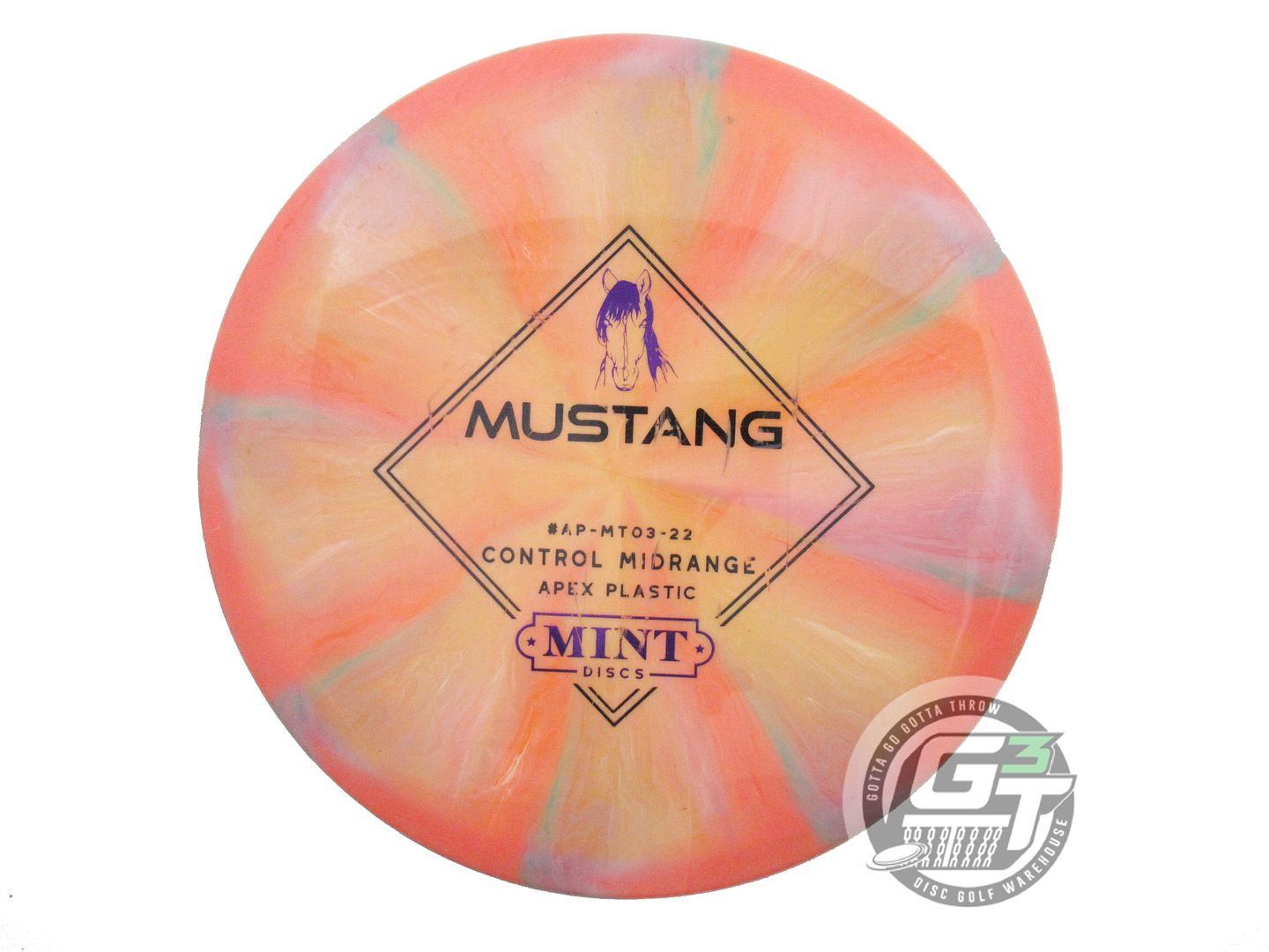 USED Mint Discs Swirly Apex Mustang 174g Orange-Yellow Midrange Golf Disc