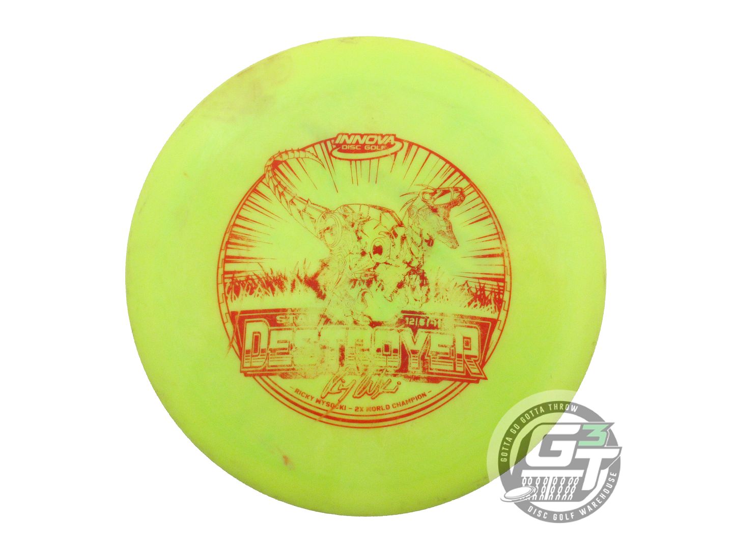 USED Innova [WYSOCKI] Star Destroyer 176g Dayglow Red Stamp Driver Golf Disc
