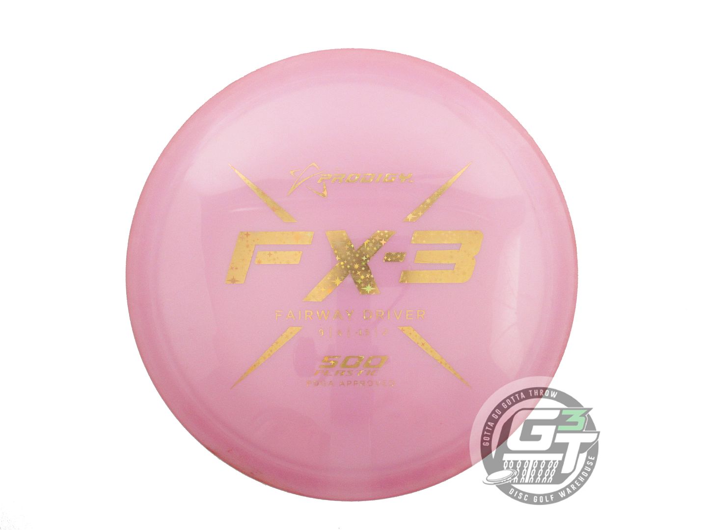 USED Prodigy Discs 500 FX3 176g Pink Gold Star Foil Fairway Driver Golf Disc