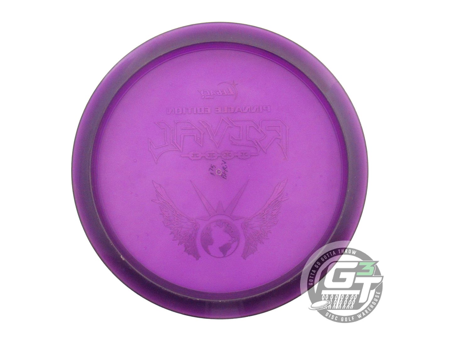 USED Legacy Discs Pinnacle Rival 175g Purple Lime Foil Driver Golf Disc