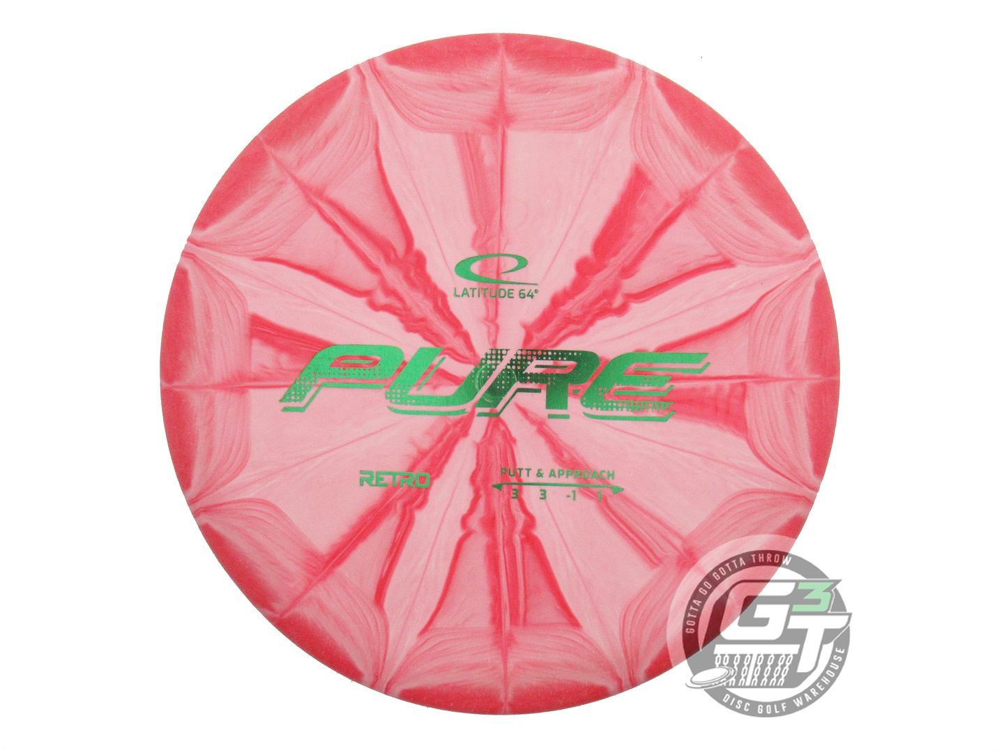 USED Latitude 64 Retro Burst Pure 174g Red Green Foil Putter Golf Disc