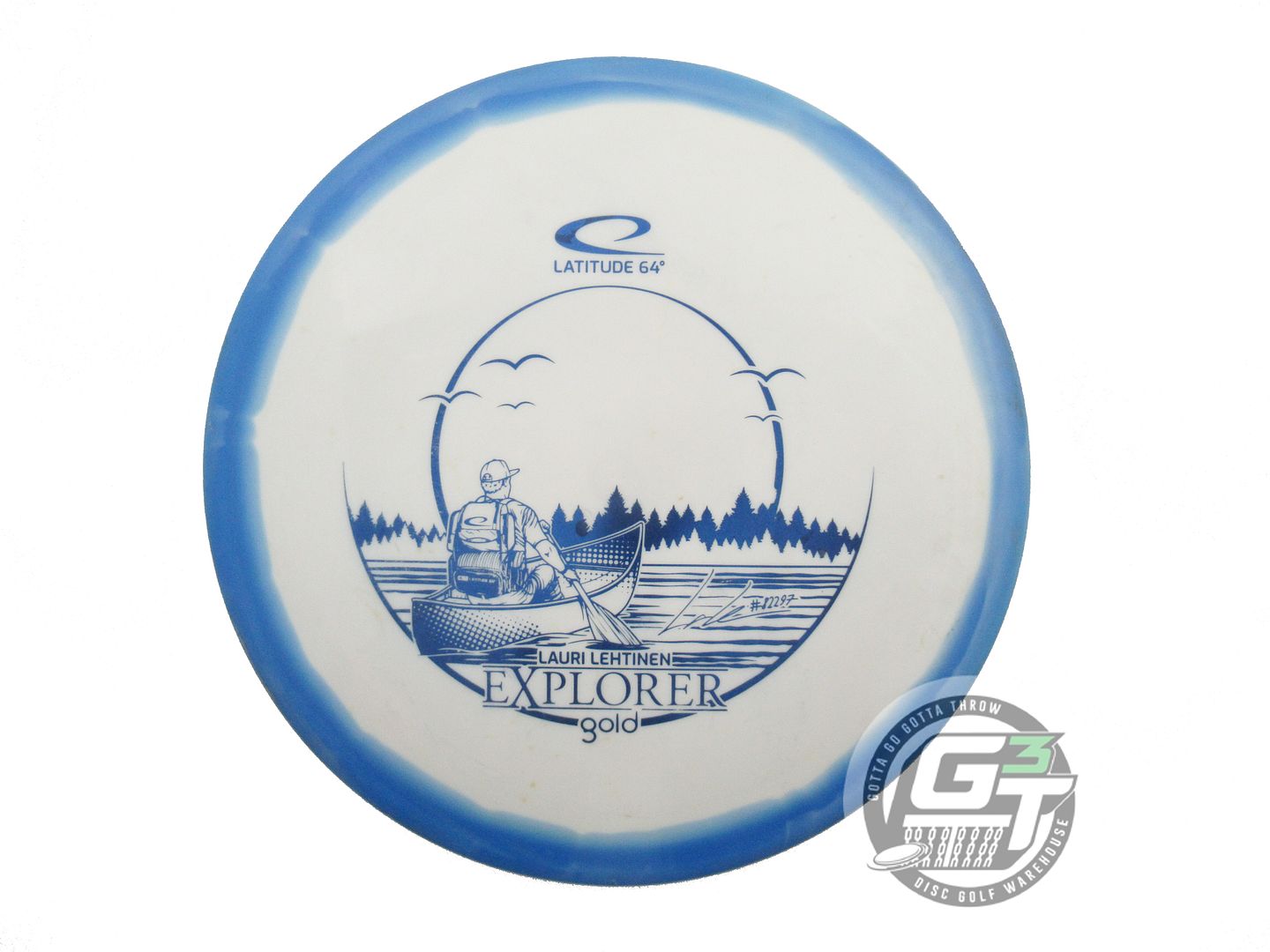 USED Latitude 64 [LEHTINEN] Gold Orbit Explorer 173g Blue-White Driver Golf Disc