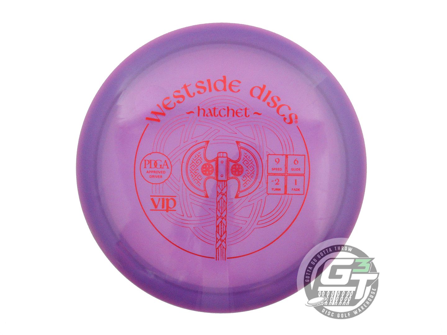 USED Westside Discs VIP Hatchet 160g Purple Red Foil Fairway Driver Golf Disc