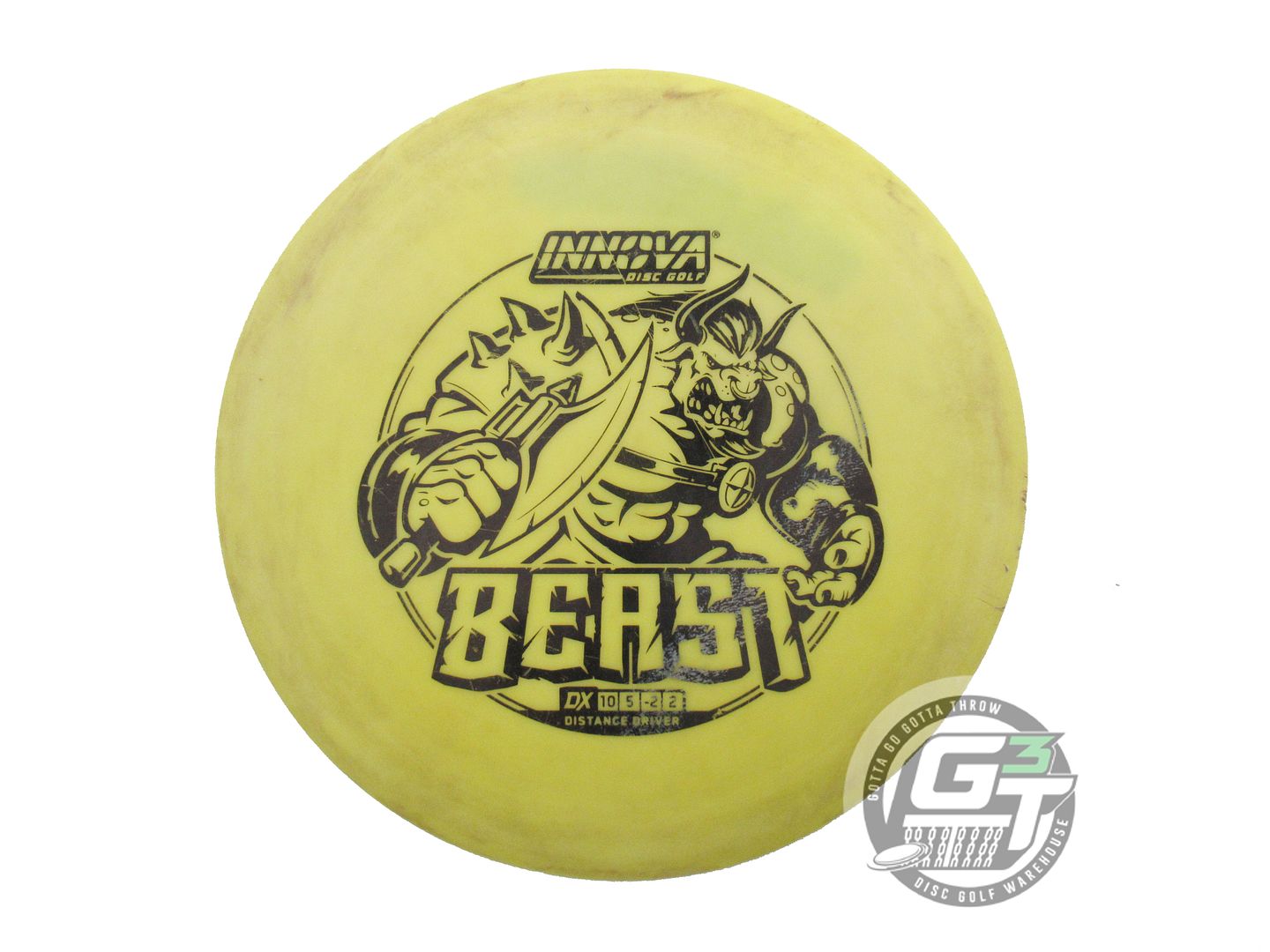 USED Innova DX Beast 175g Yellow Black Stamp Distance Driver Golf Disc