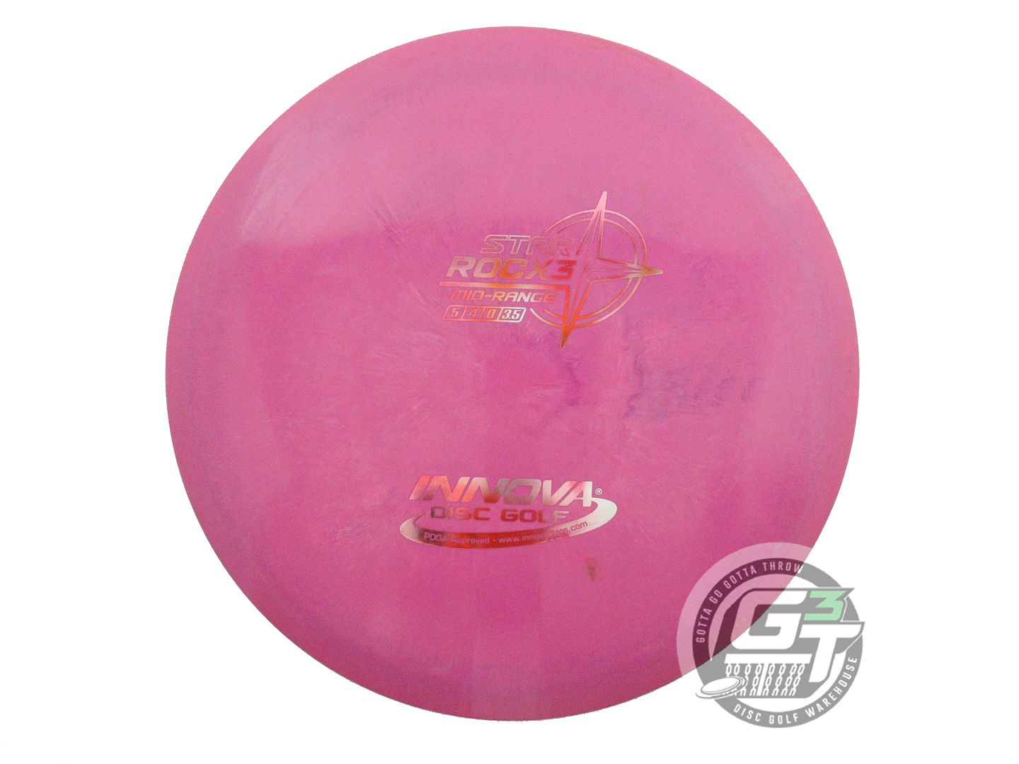 USED Innova Star RocX3 180g Magenta Cloud Foil Midrange Golf Disc