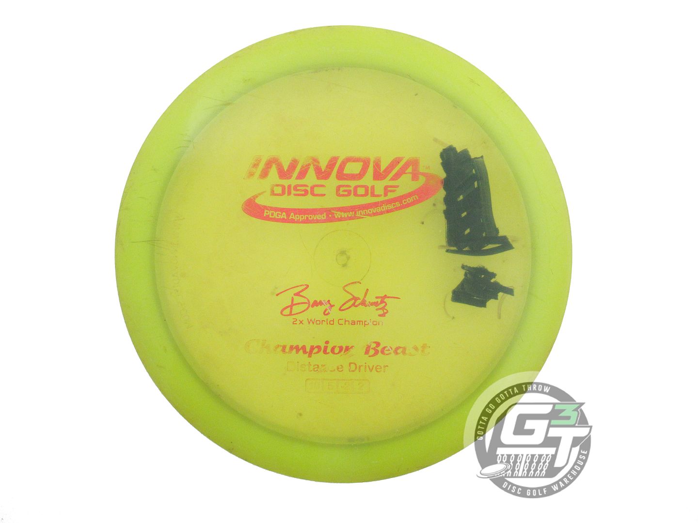 USED Innova Champion Beast 168g Lime Red Foil Distance Driver Golf Disc