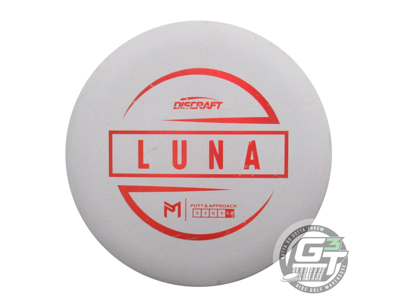 USED Discraft [McBETH] Jawbreaker Luna 151g Gray Red Foil Putter Golf Disc