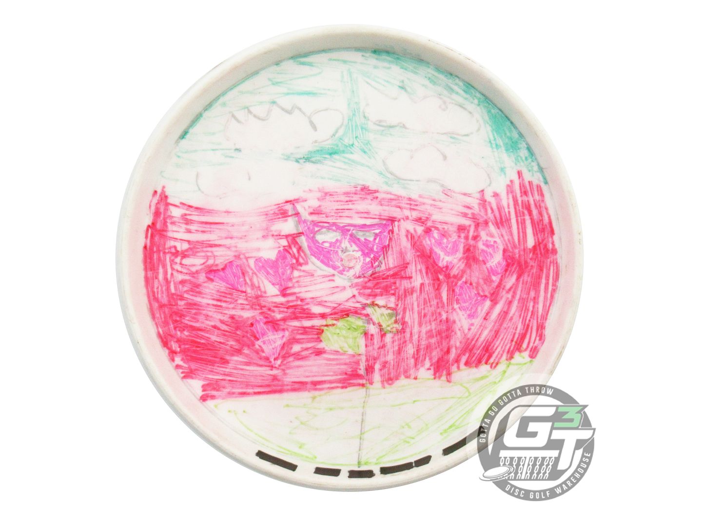 USED Latitude 64 Zero Medium Caltrop 175g White Red Foil Putter Golf Disc