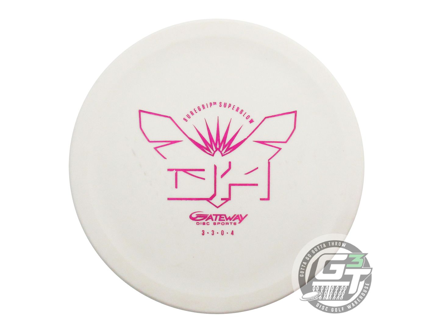 USED Gateway Super Glow Devil Hawk 172g Magenta Shatter Foil Putter Disc