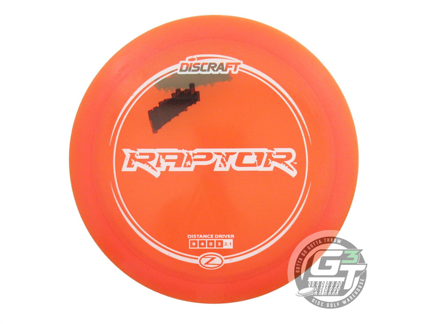 USED Discraft Z Raptor 175g Orange White Stamp Distance Driver Golf Disc