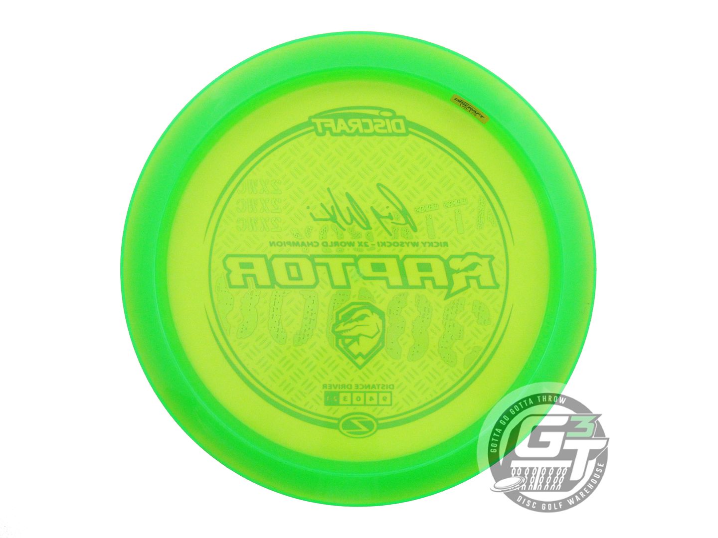 NOS Discraft [WYSOCKI] 2X Z Raptor 171g Green Magenta Foil Driver Golf Disc