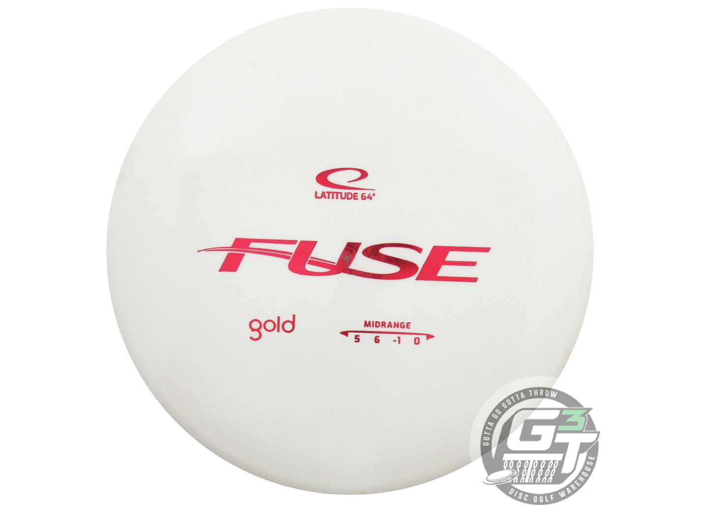 USED Latitude 64 Gold Fuse 178g White Red Foil Midrange Golf Disc