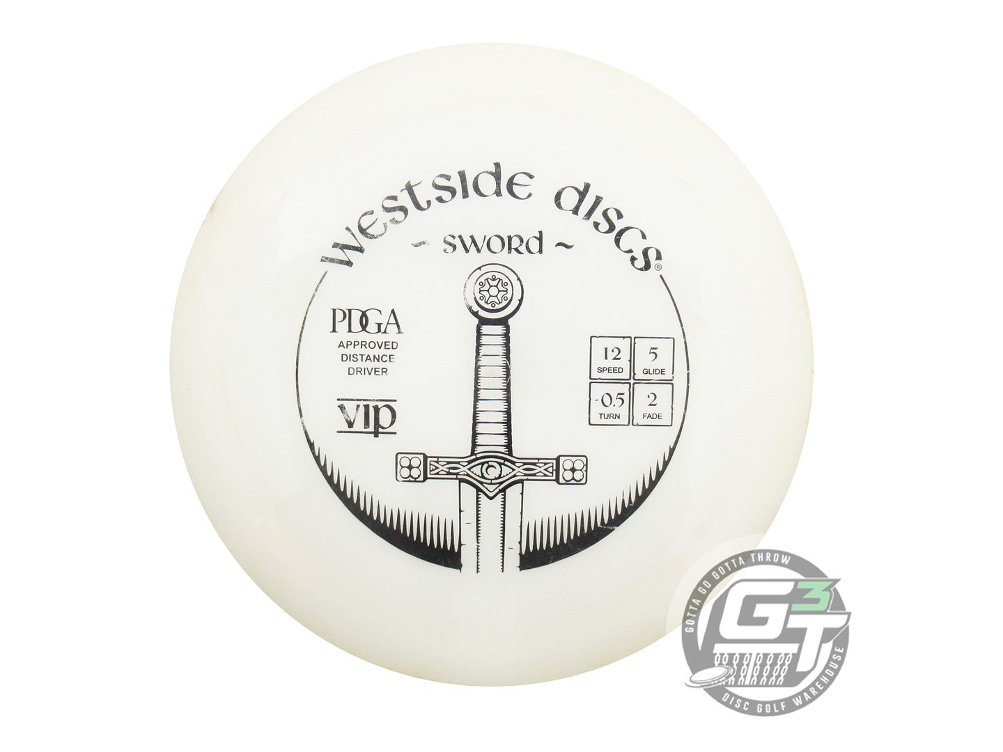 USED Westside Discs VIP Sword 174g White Black Stamp Distance Driver Golf Disc