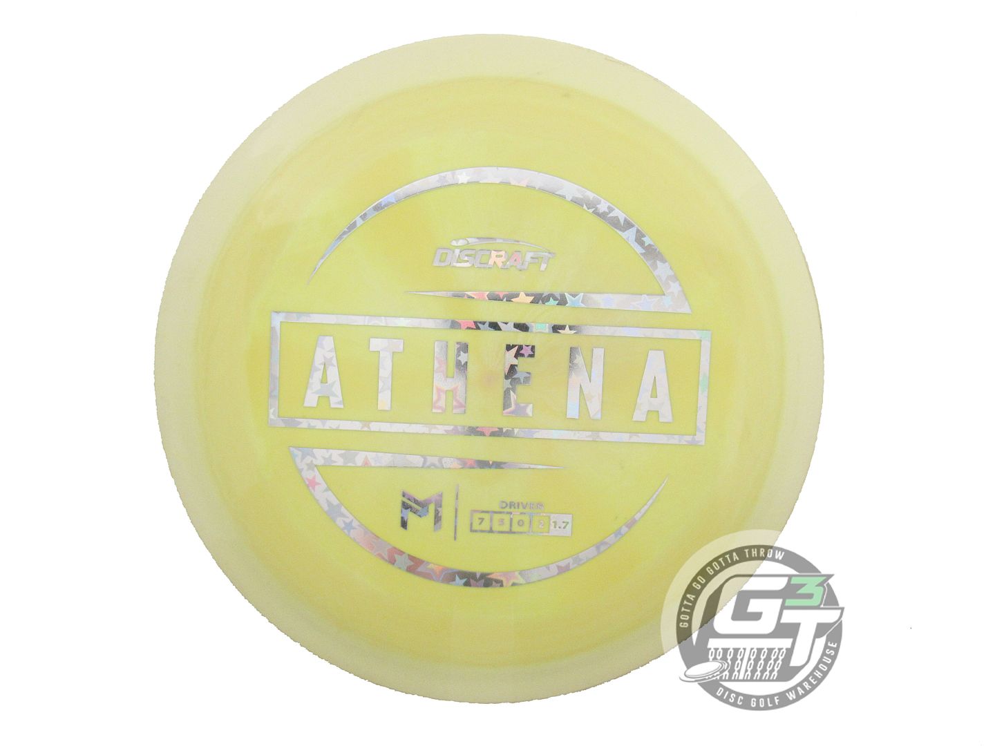 USED Discraft [McBETH] ESP Athena 174g Yellow Holo Star Foil Driver Golf Disc