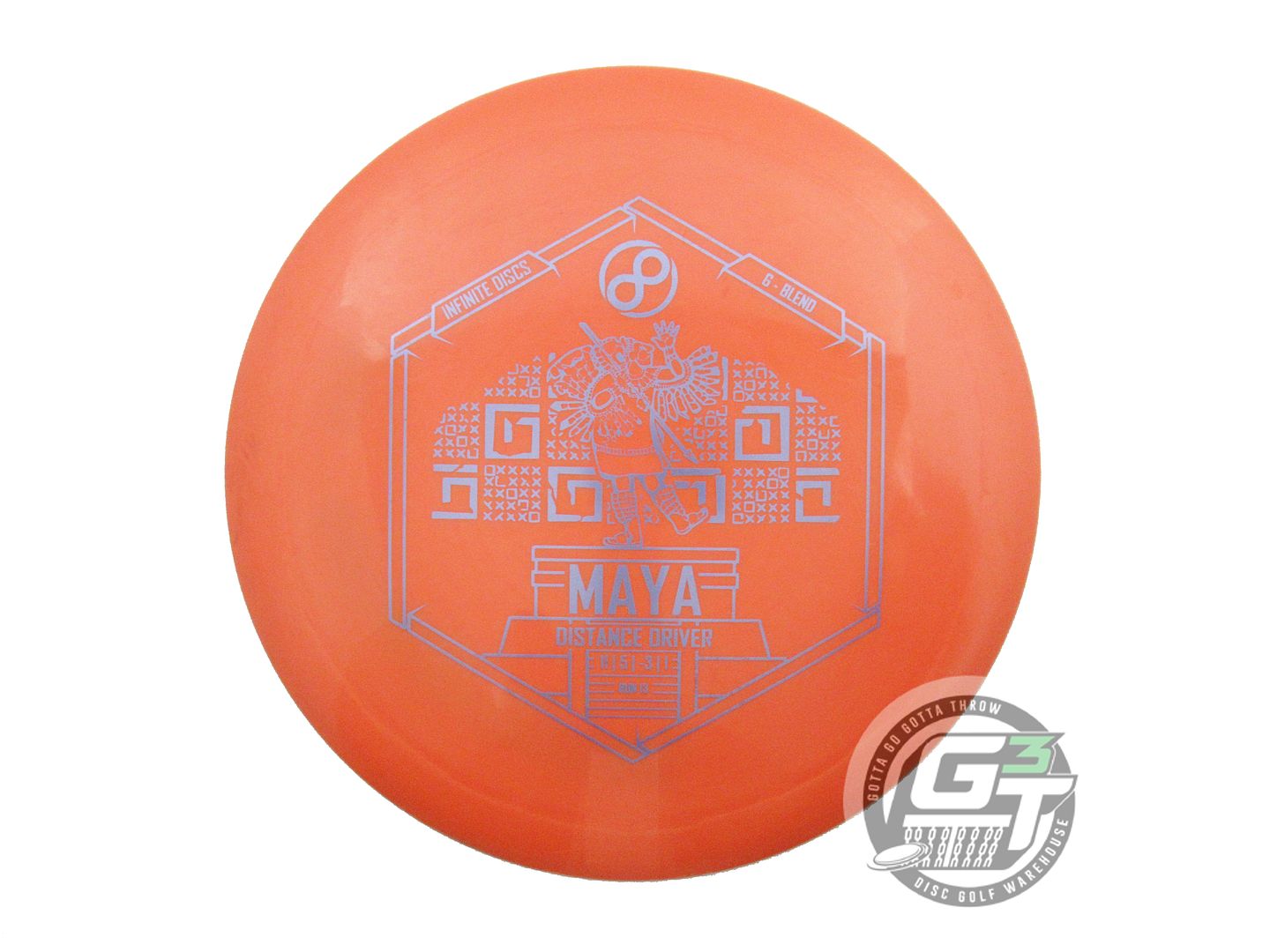 USED Infinite G-Blend Maya 168g Orange Lilac Foil Distance Driver Golf Disc