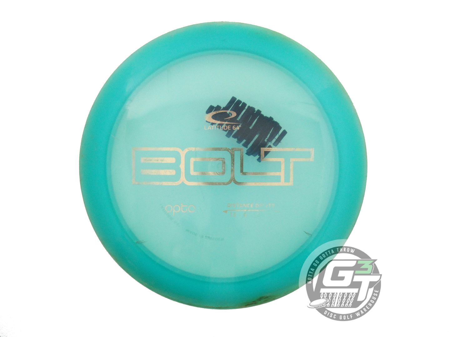 USED Latitude 64 Opto Bolt 173g Seafoam Gold Foil Distance Driver Golf Disc