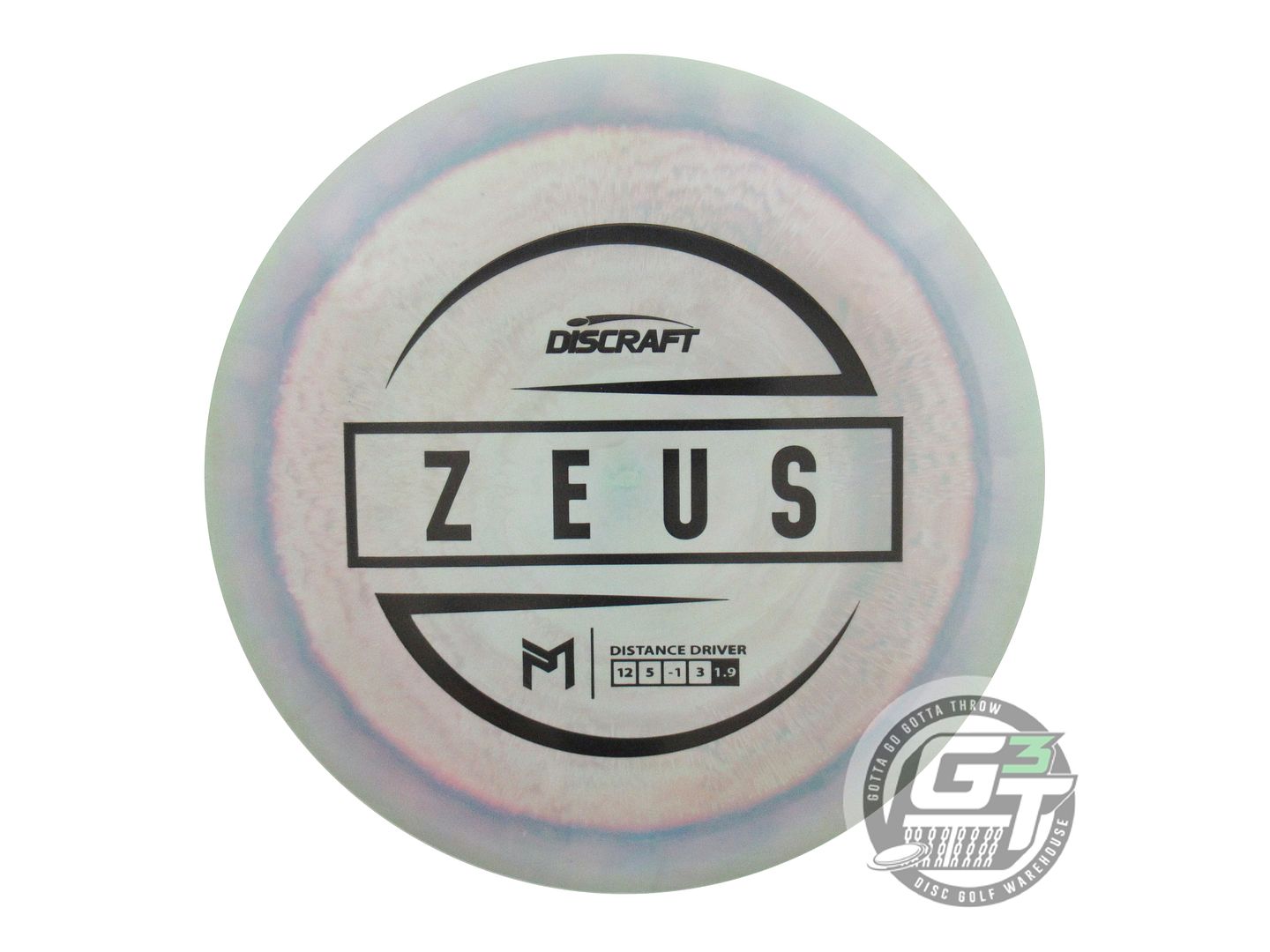 USED Discraft [McBETH] ESP Zeus 175g Seafoam-Blue Black Stamp Driver Golf Disc