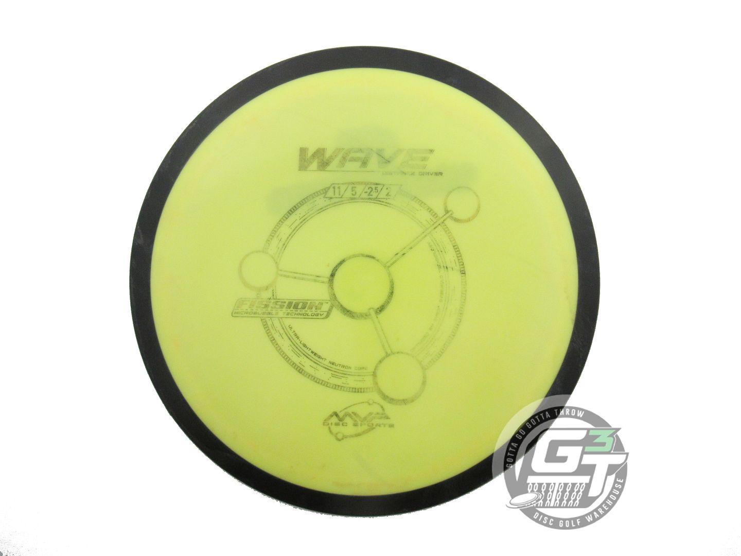 USED MVP Disc Sports Fission Wave 149g Yellow Distance Driver Golf Disc