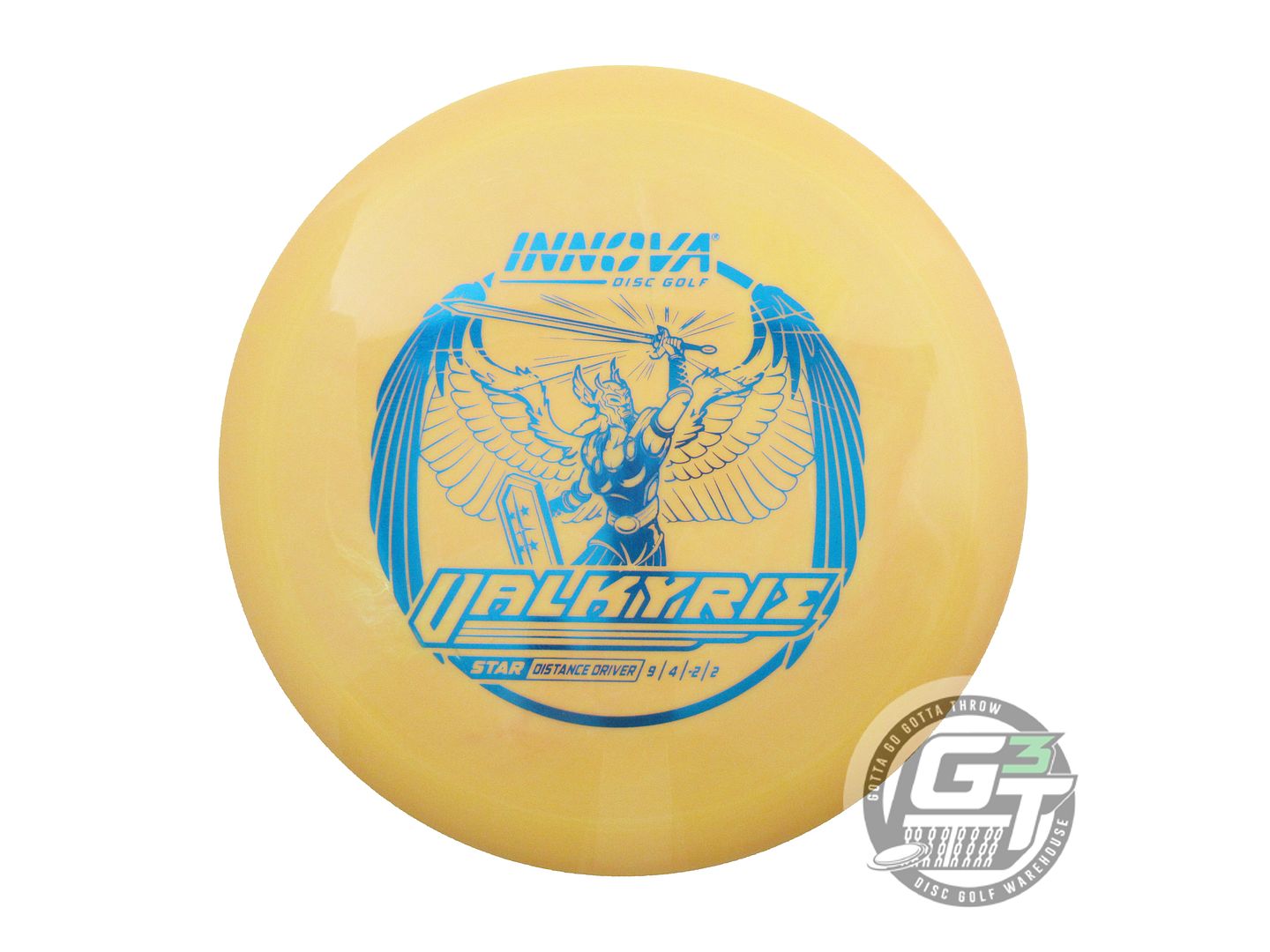 NOS Innova Star Valkyrie 166g Yellow Blue Foil Distance Driver Golf Disc