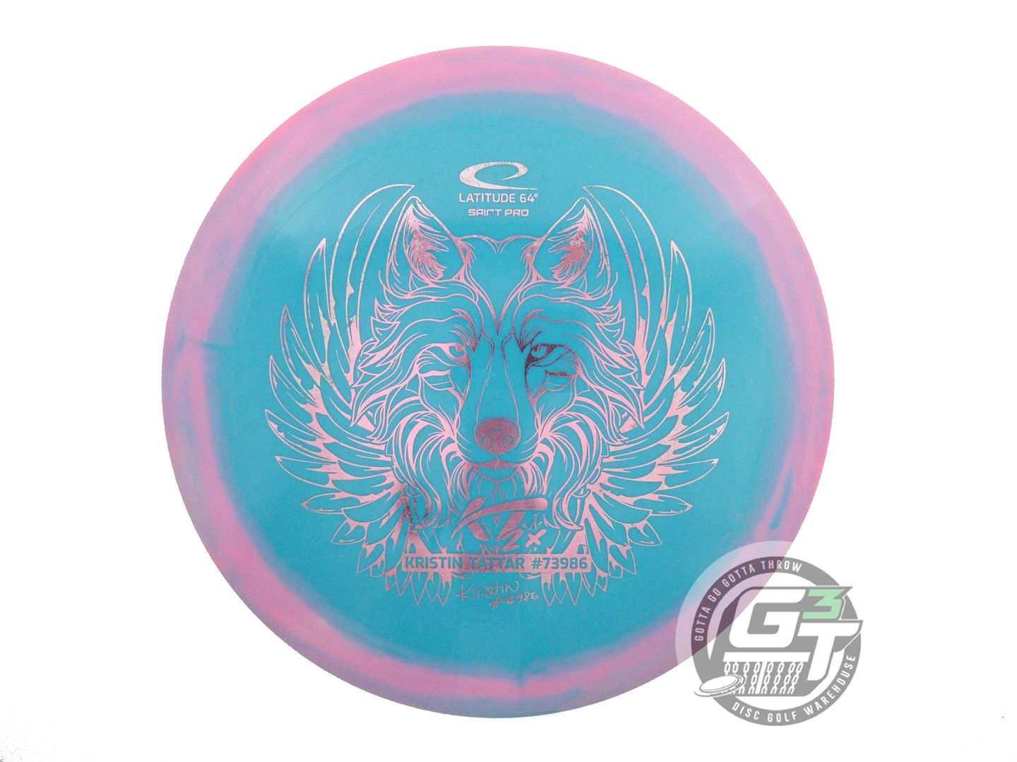 USED Latitude 64 [TATTAR] Gold Orbit Saint Pro 175g Pink-Teal Driver Golf Disc