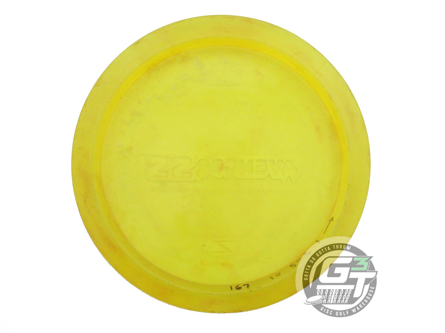 USED Discraft X-OUT Z Avenger SS 167g Yellow PFN Distance Driver Golf Disc