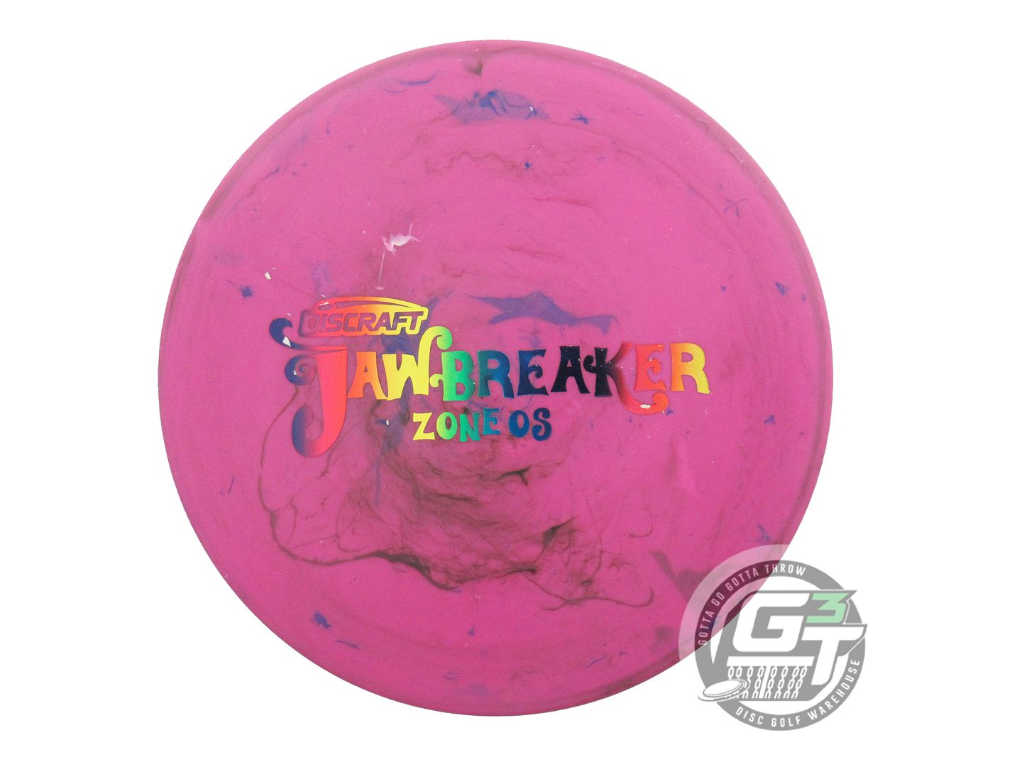 USED Discraft Jawbreaker Zone OS 173g Pink Rainbow Foil Putter Golf Disc