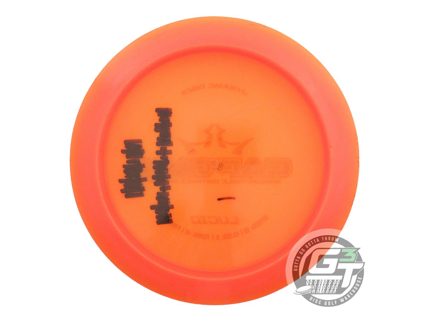 USED Dynamic Discs Lucid Captain 174g Orange Orange Foil Distance Driver Disc