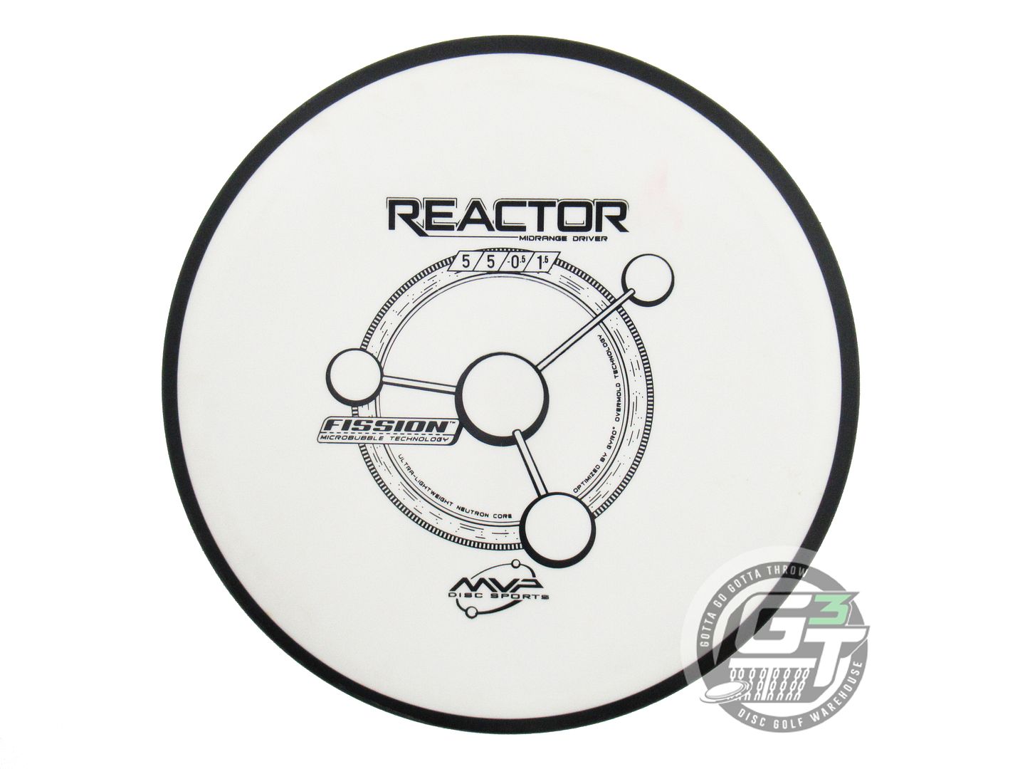 USED MVP Disc Sports Fission Reactor 171g White Midrange Golf Disc