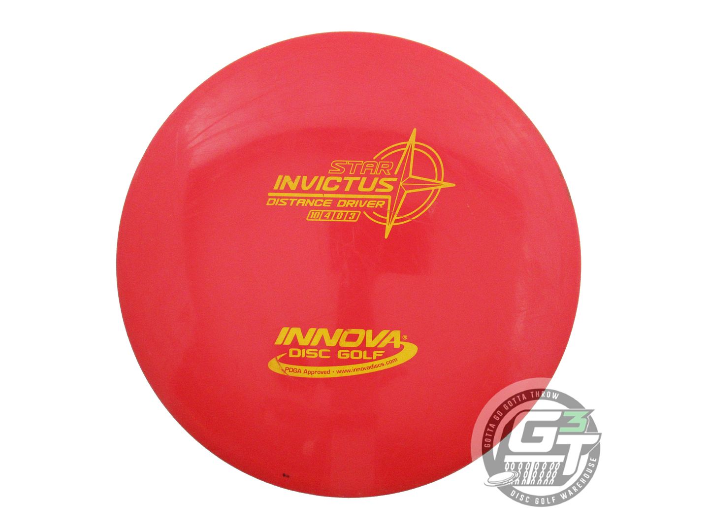 USED Innova Star Invictus 175g Red Yellow Stamp Distance Driver Golf Disc