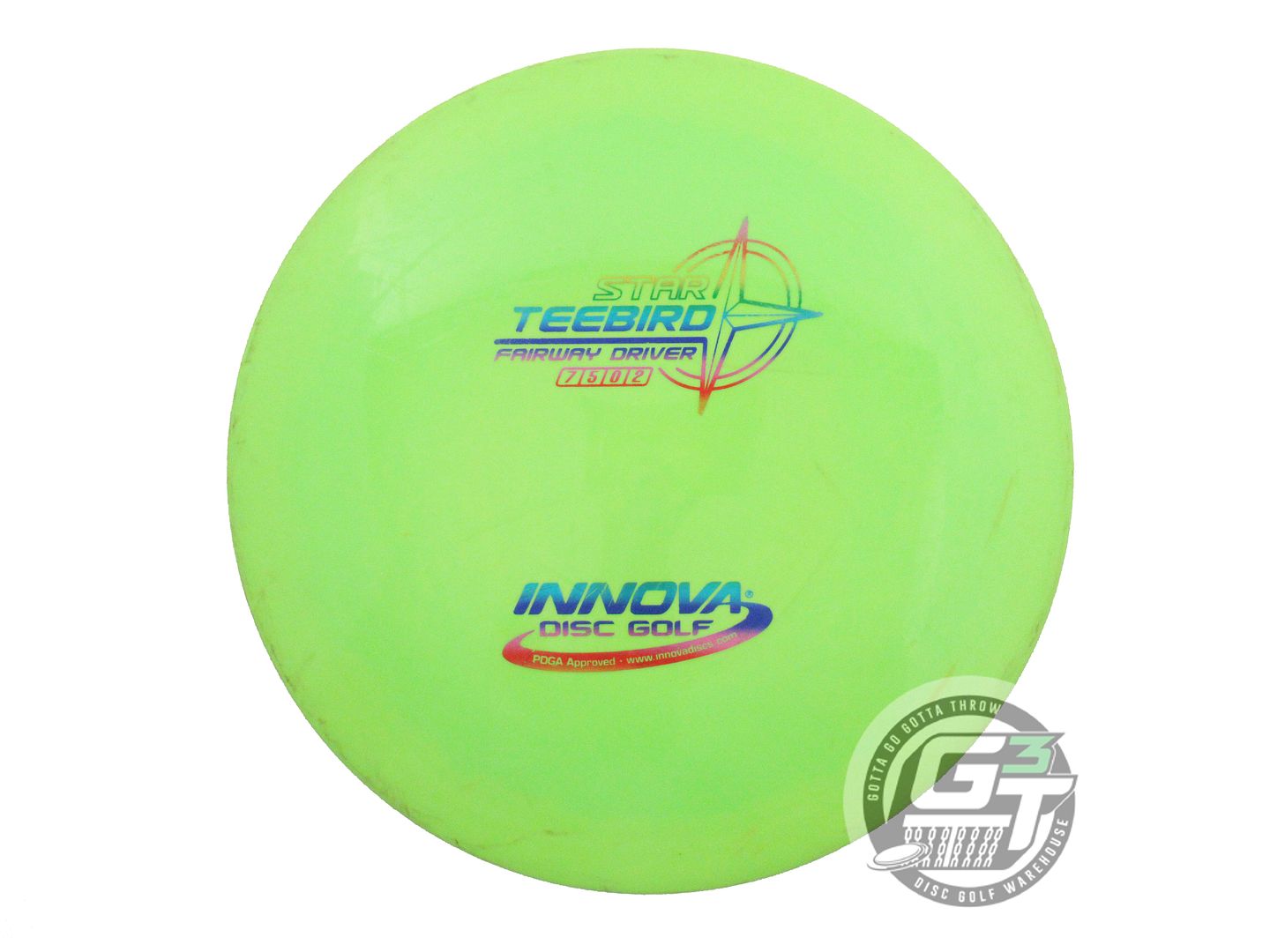 USED Innova Star Teebird 170g Lime Rainbow Foil Fairway Driver Golf Disc