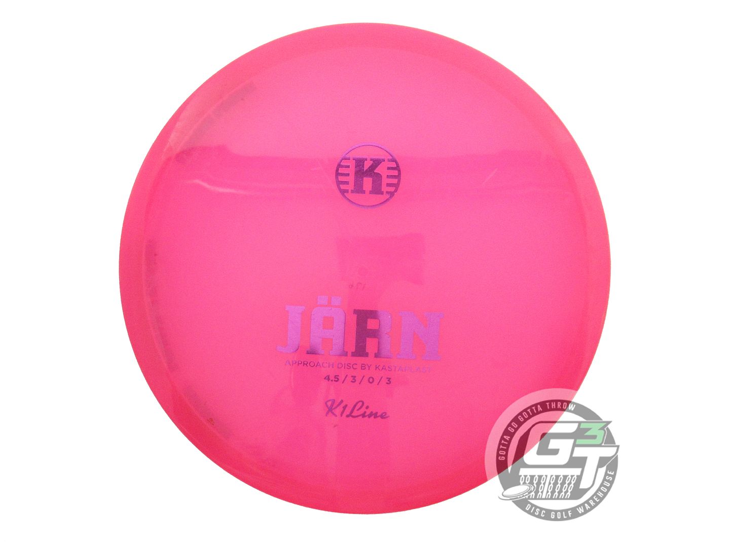 USED Kastaplast K1 Jarn 176g Pink Magenta Foil Midrange Golf Disc