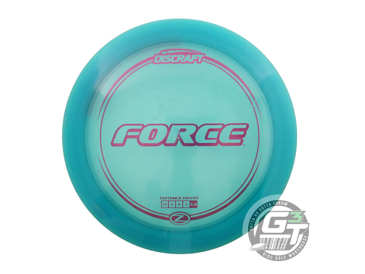 USED Discraft Z Force 174g Teal Purple Laser Foil Distance Driver Golf Disc