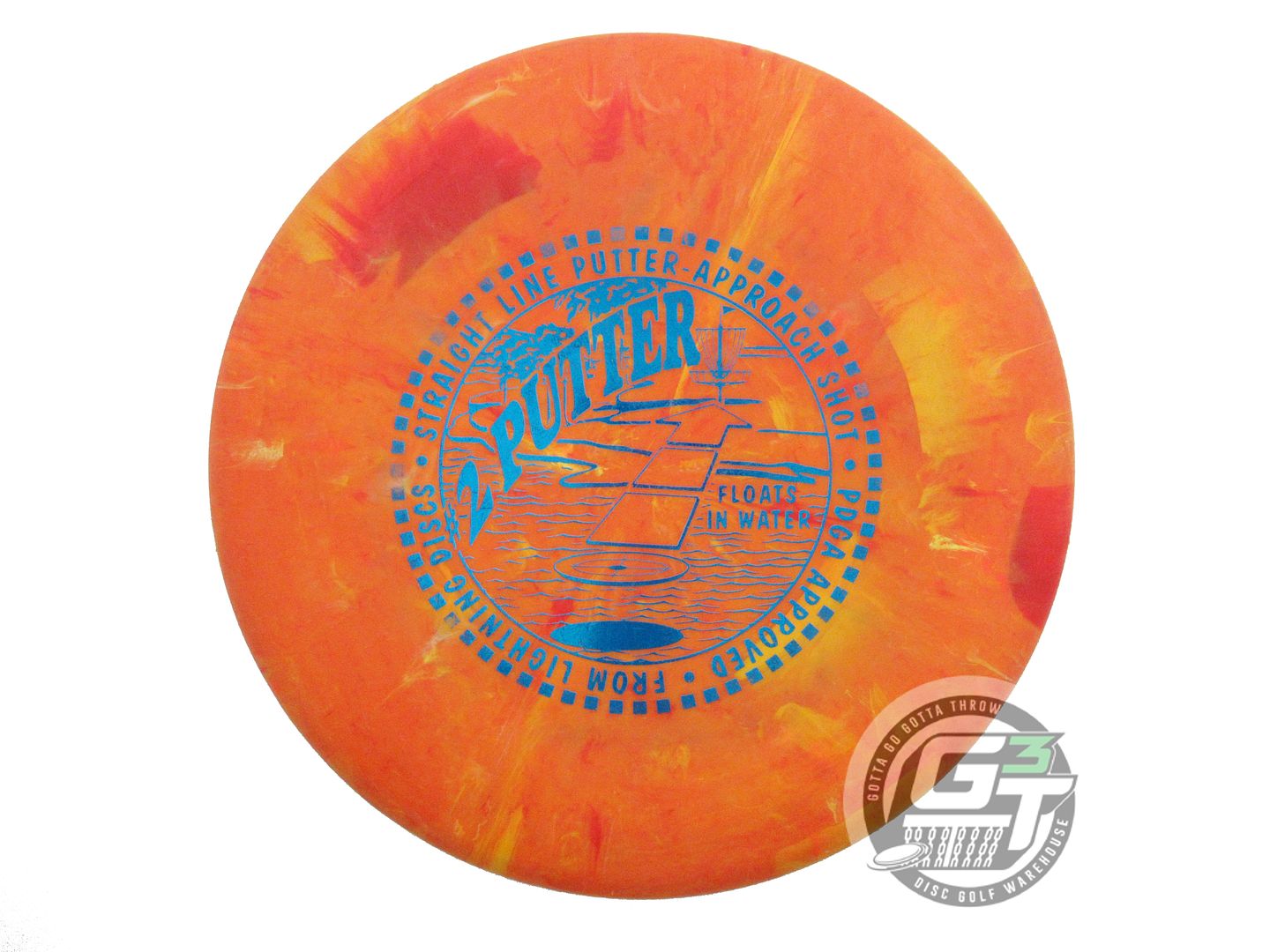 USED Lightning Standard #2 Putter 169g Orange Blue Foil Putter Golf Disc