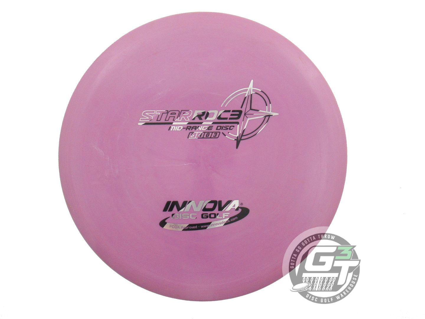 USED Innova Star Roc3 180g Purple Zebra Foil Midrange Golf Disc