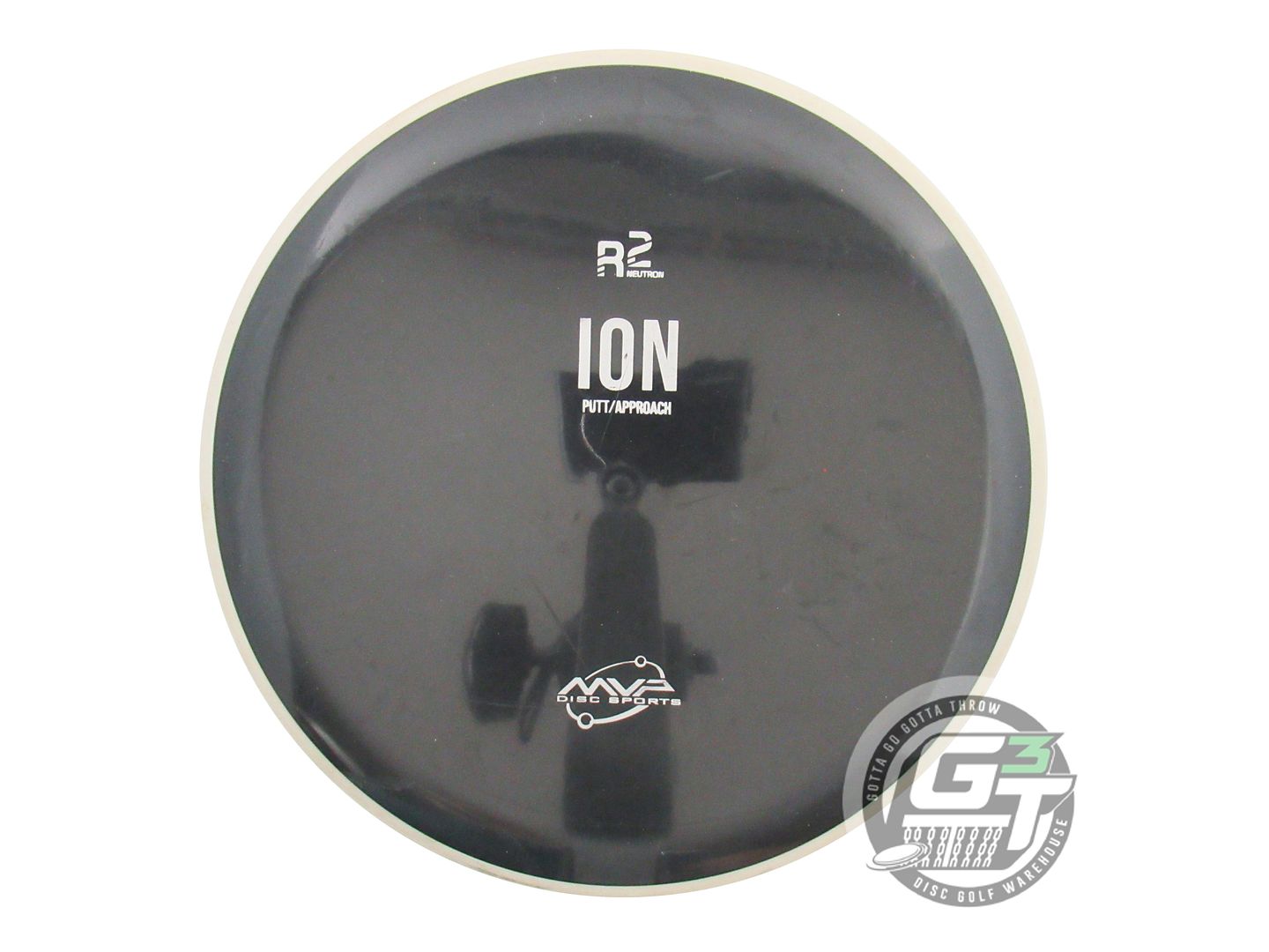 USED MVP Disc Sports R2 Neutron Ion 174g Black White Rim Putter Golf Disc