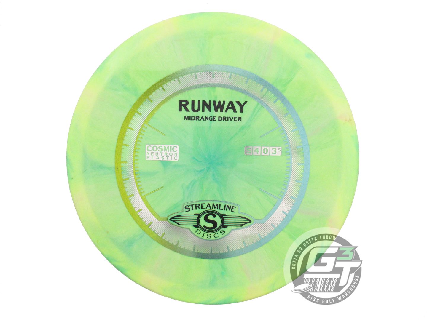 USED Streamline Discs Cosmic Neutron Runway 176g Lime-Green Midrange Golf Disc
