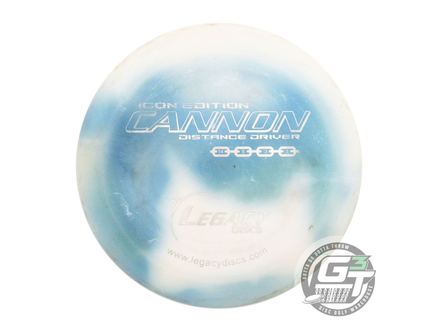 USED Legacy Discs Icon Cannon 167g White HOME DYED Distance Driver Golf Disc