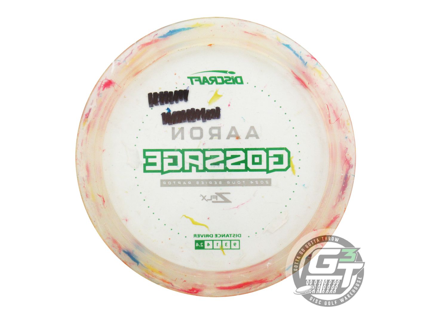 USED Discraft [GOSSAGE] Jawbreaker Z FLX Raptor 177g Green Stamp Driver Disc