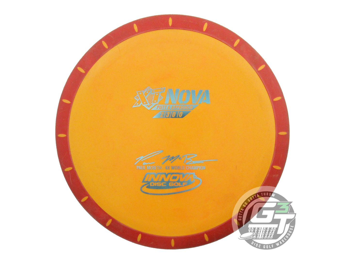 USED Innova [McBETH] XT Nova 174g Orange Blue Foil Red Rim Putter Golf Disc
