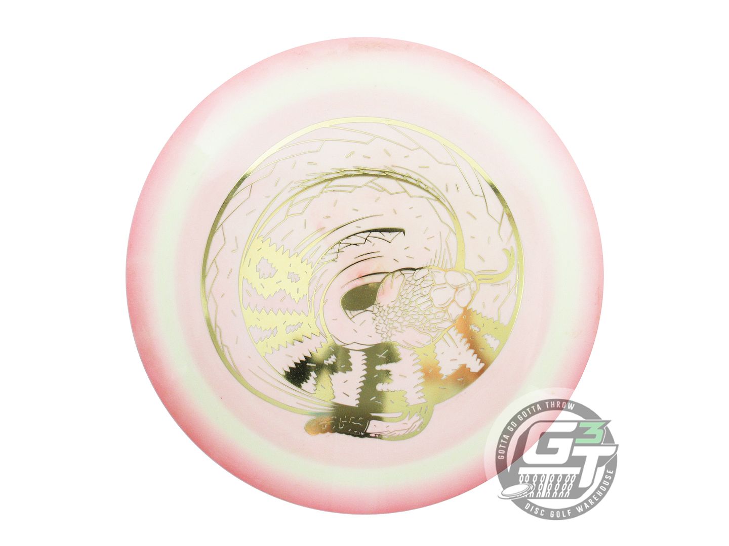 USED Discraft [BARELA] ESP Nuke 176g Pink-Yellow Gold Foil Driver Disc