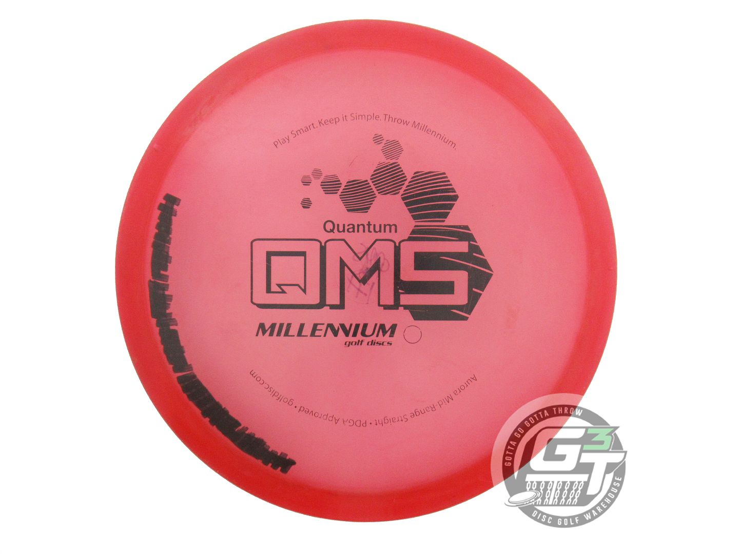 USED Millennium Quantum Aurora MS 177g Red Black Stamp Midrange Golf Disc