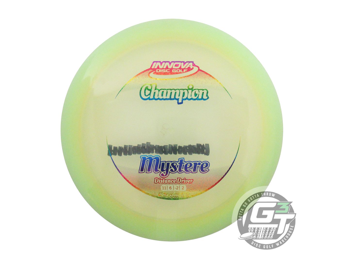 USED Innova Champion Mystere 172g Lt. Yellow Rainbow Star Foil Driver Golf Disc